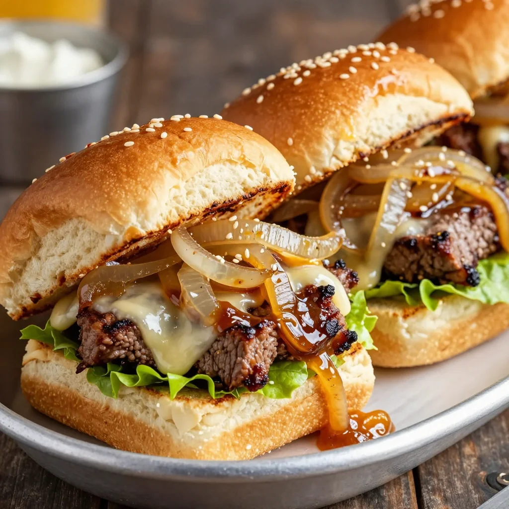 Philly Cheesesteak Sliders for Game Day Crowd