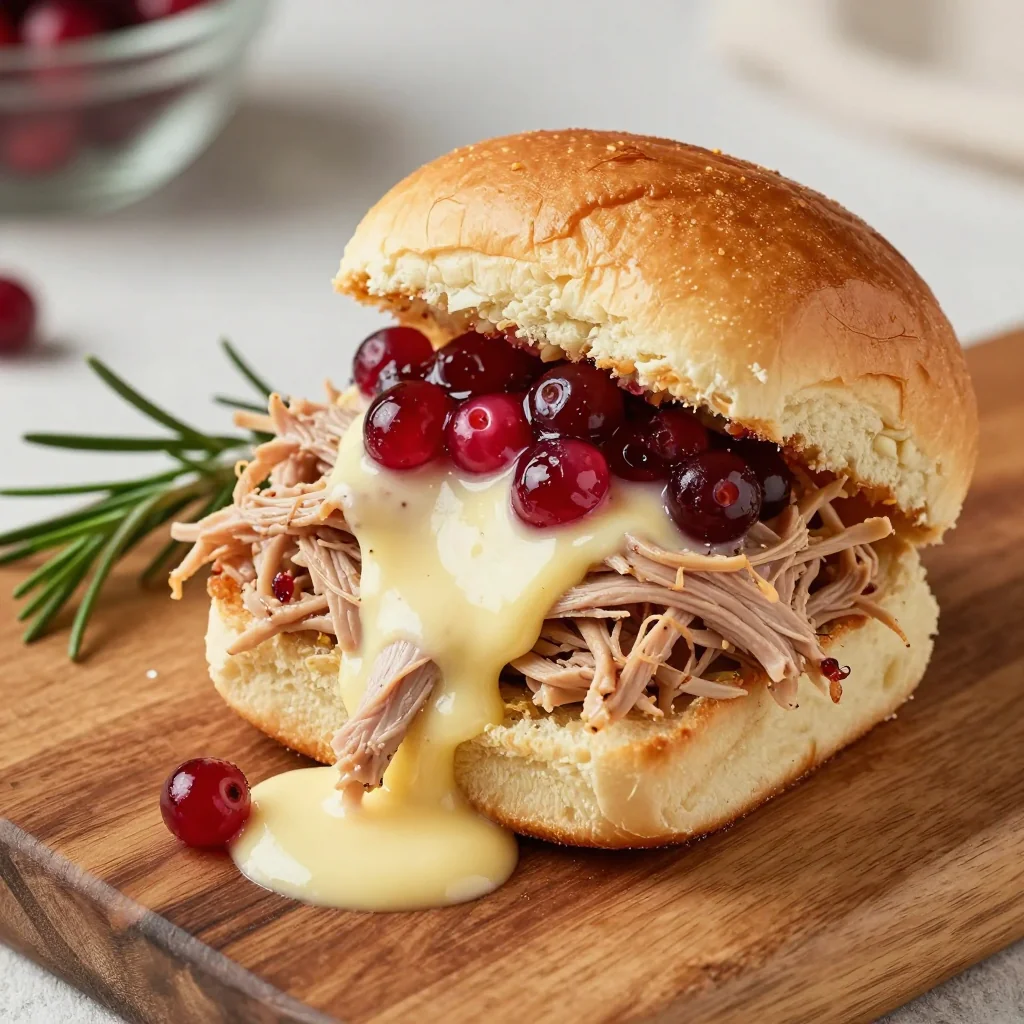 pulled turkey sliders with cranberry aioli for holiday finger food