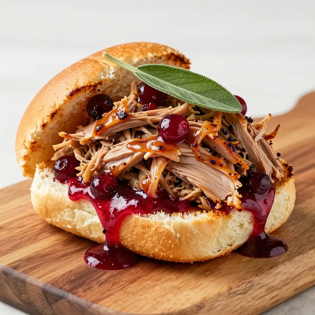 pulled turkey sliders with cranberry aioli for holiday finger food