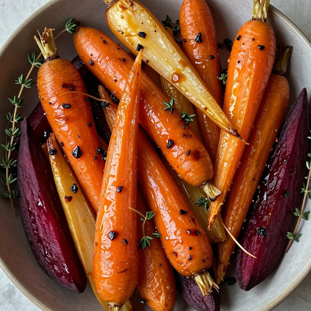 roasted root vegetable medley with maple glaze for winter side dishes