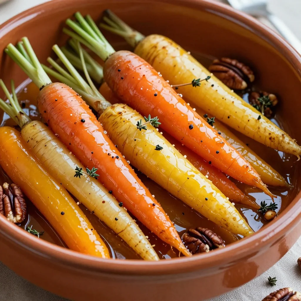 roasted root vegetable medley with maple glaze for winter side dishes