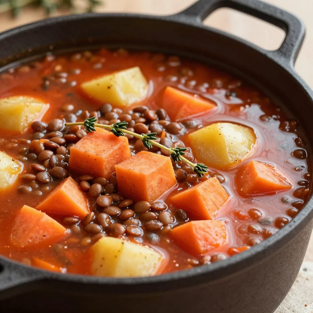 savory batch cooking onepot lentil and root vegetable soup for families