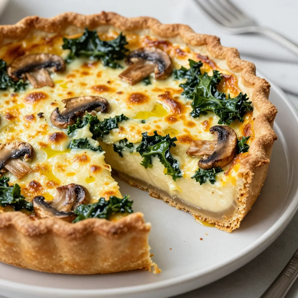 savory mushroom and kale quiche for cozy winter family meals