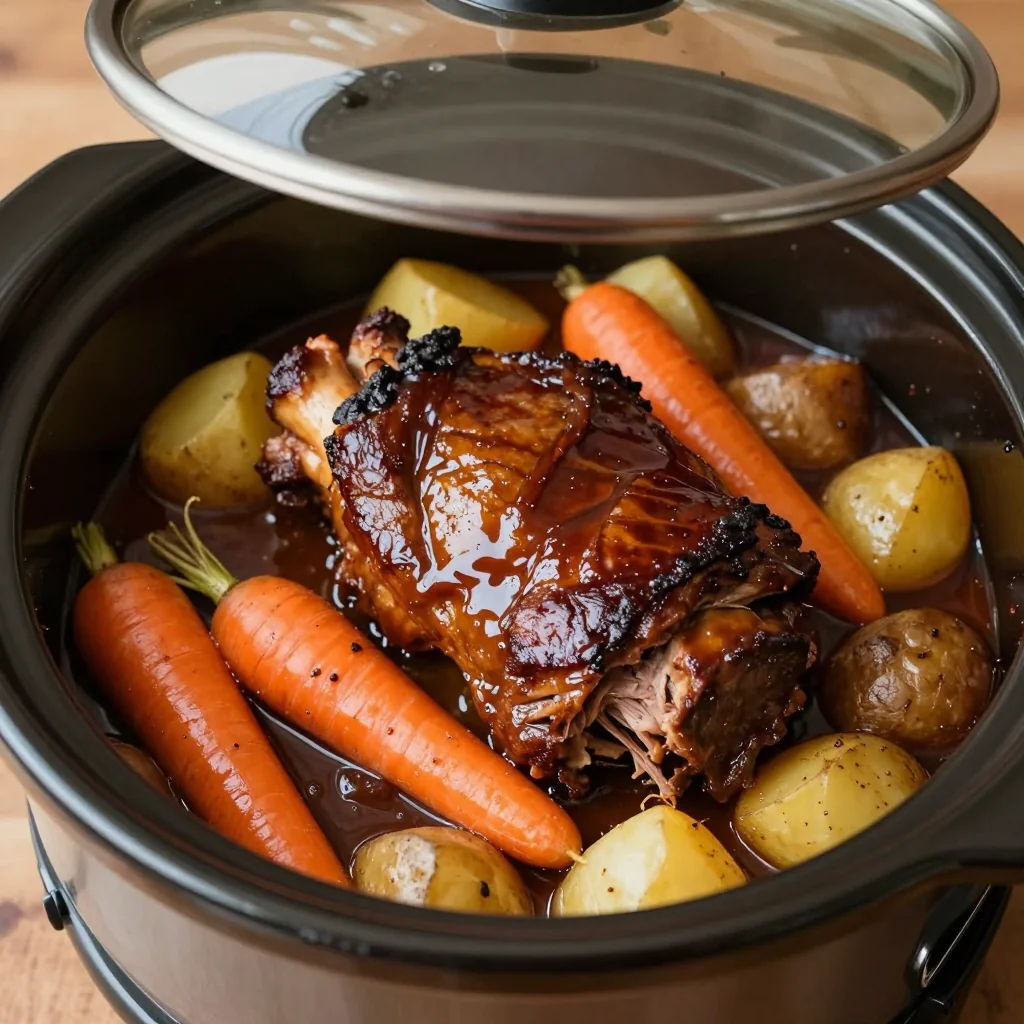 slow cooker beef pot roast with root vegetables for holiday comfort