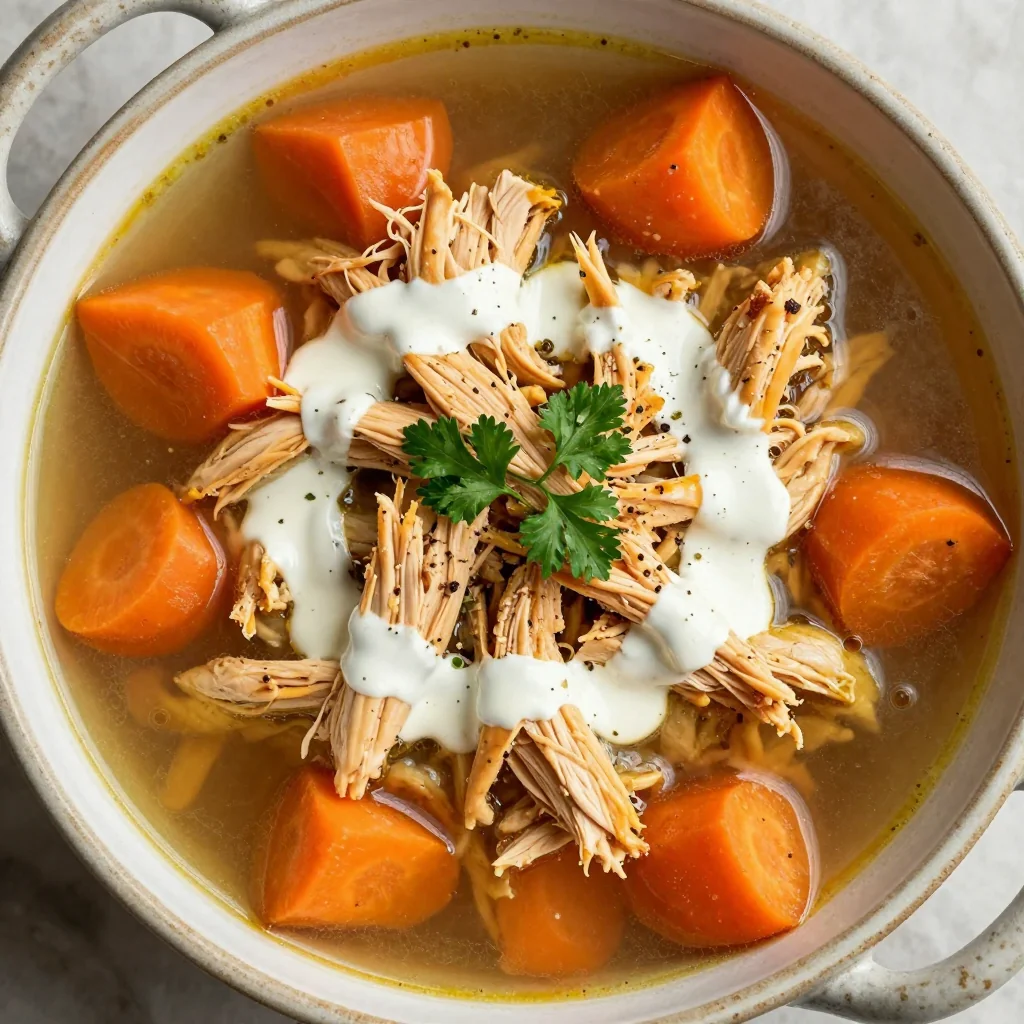 Slow Cooker Chicken and Carrot Soup for Vitamin A