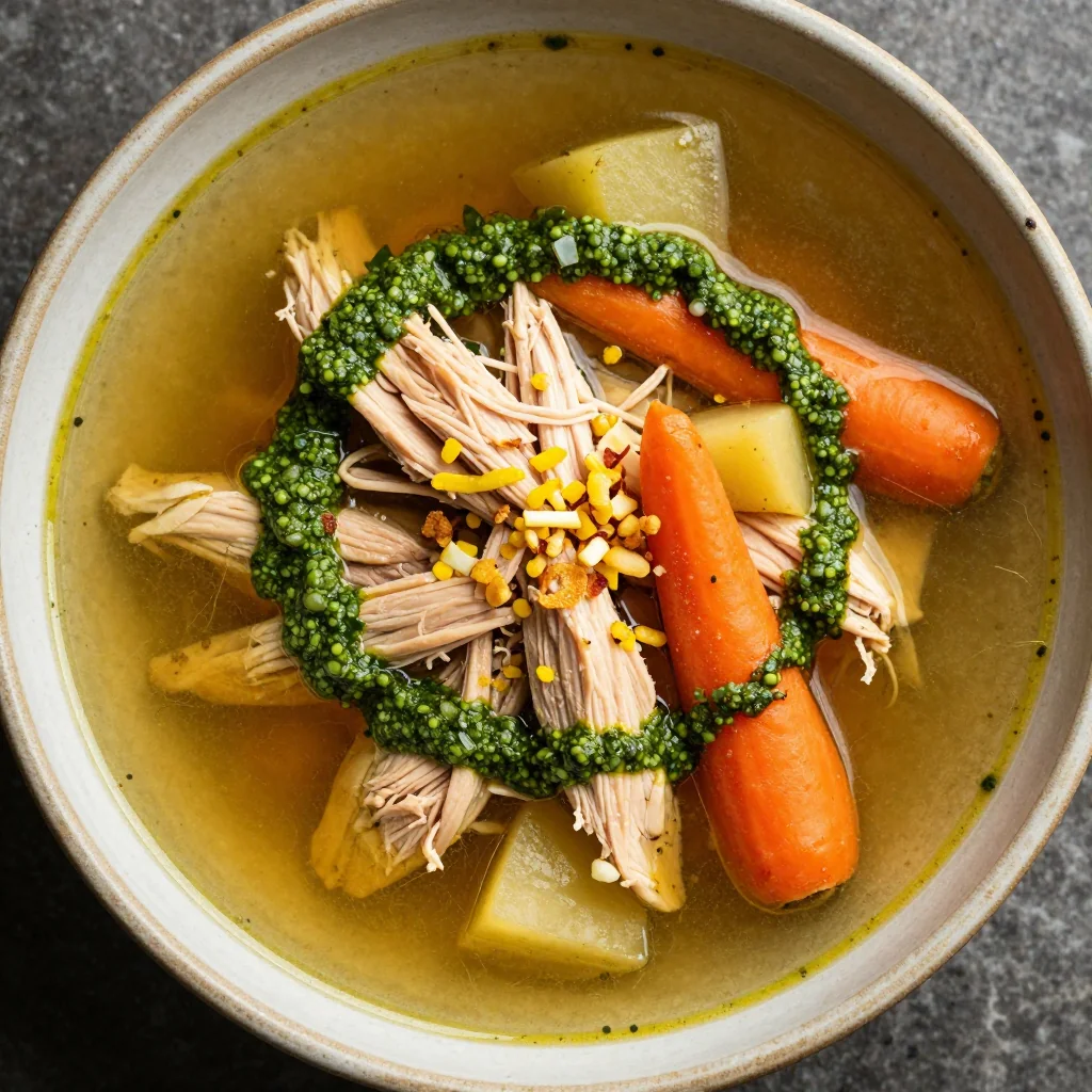 slow cooker chicken and root vegetable soup with lemon garlic