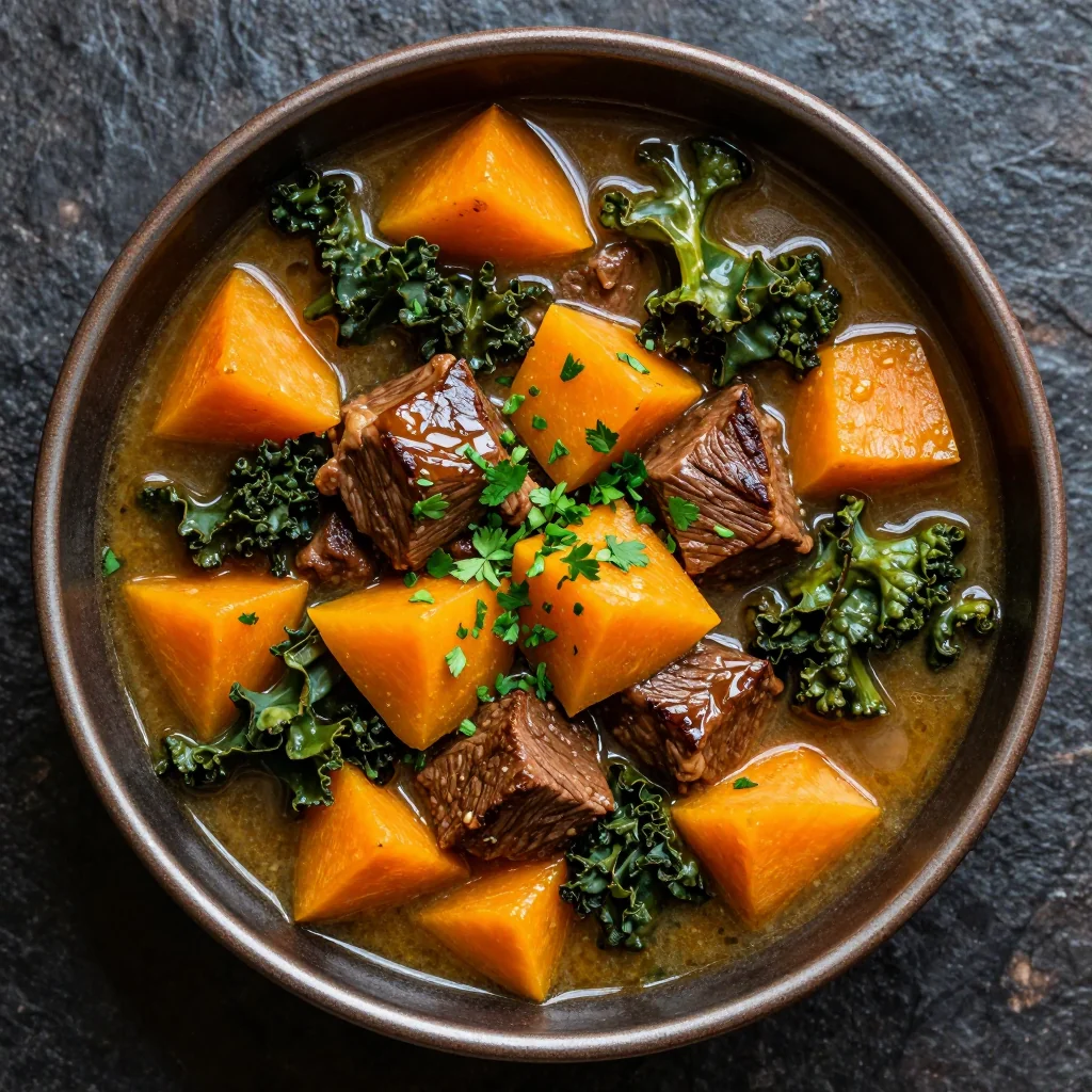 slow cooker comfort food with beef and winter squash stew for january