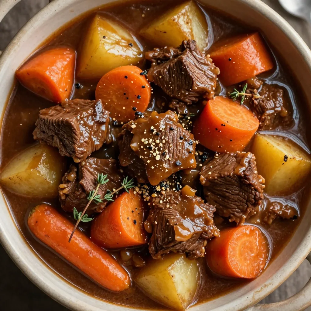 slow cooker high protein beef and winter vegetable stew