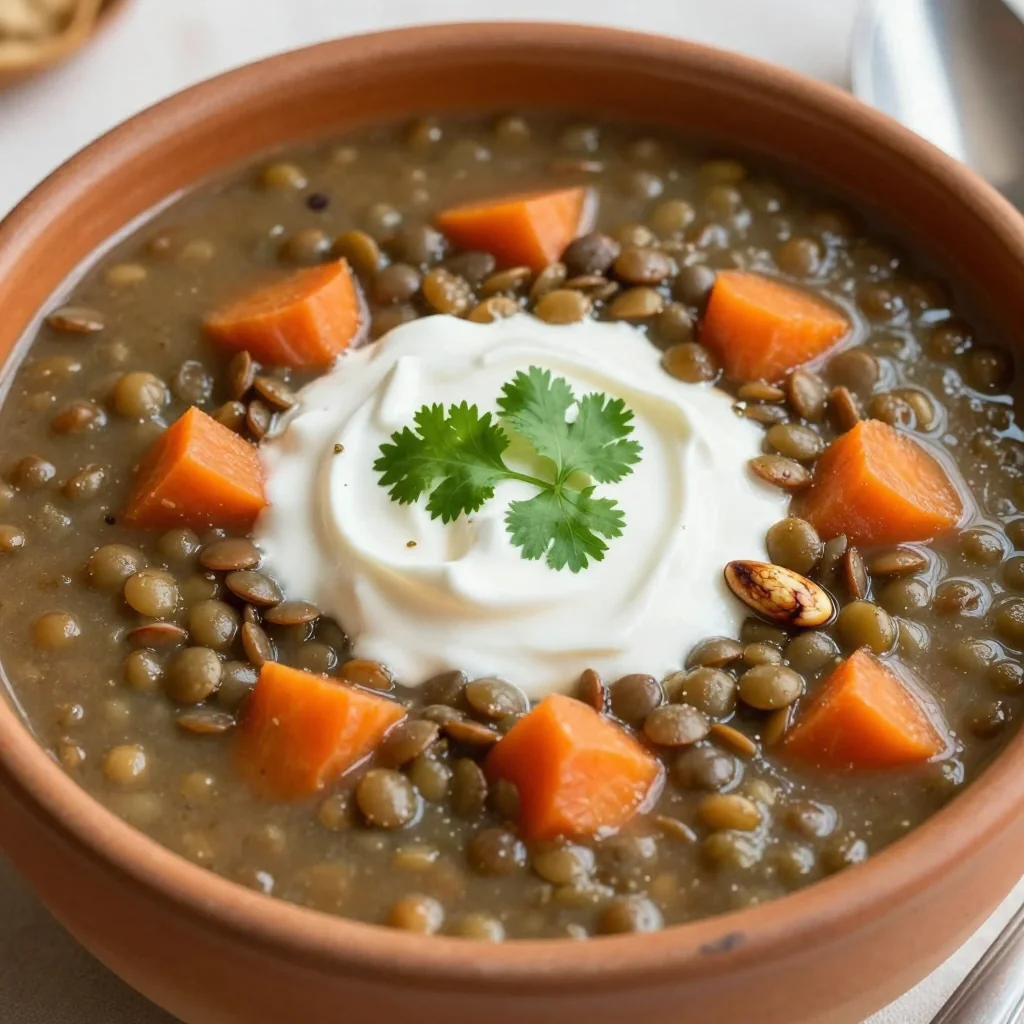 slow cooker high protein lentil and carrot soup for cold days