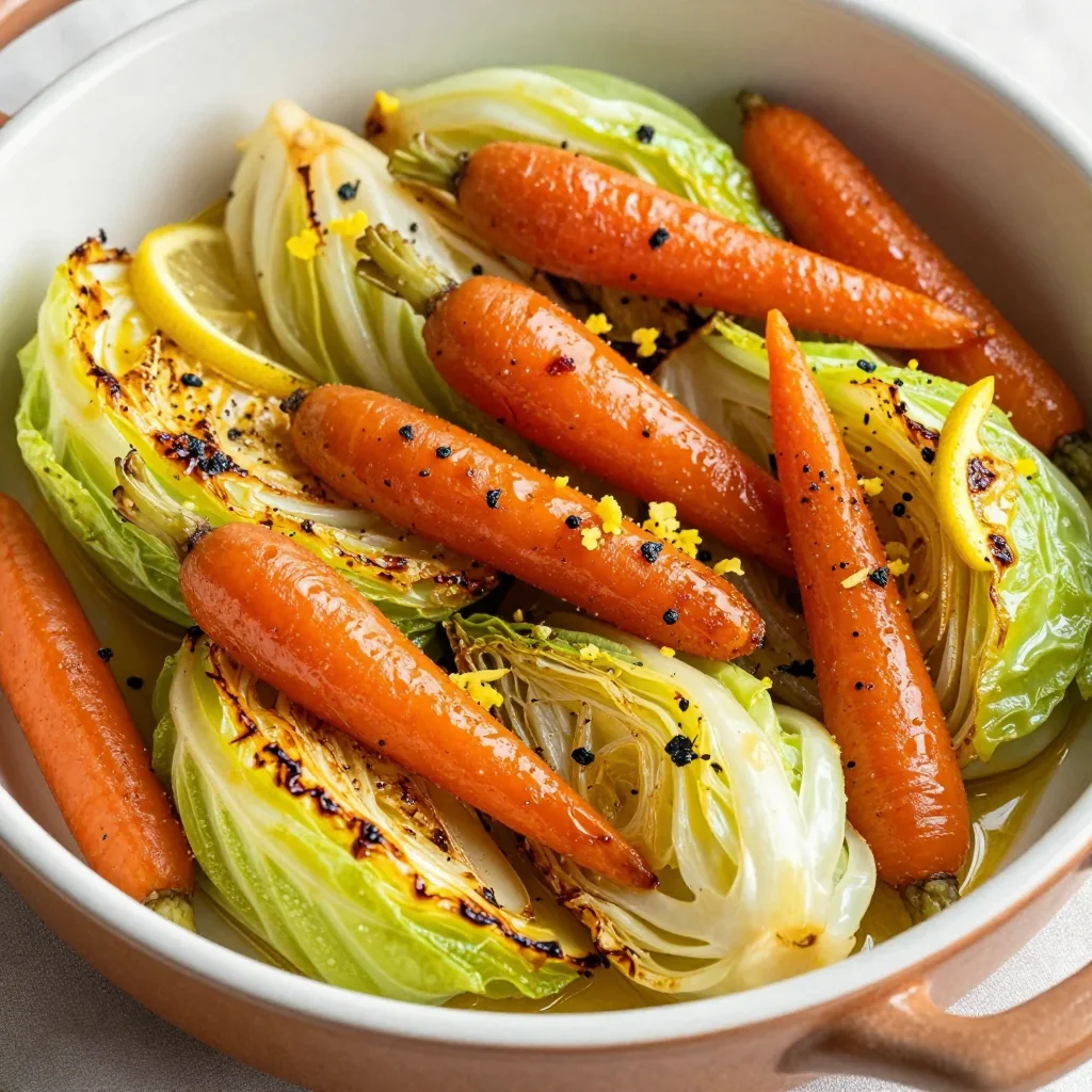 slow cooker lemon roasted cabbage and carrots for light winter meals