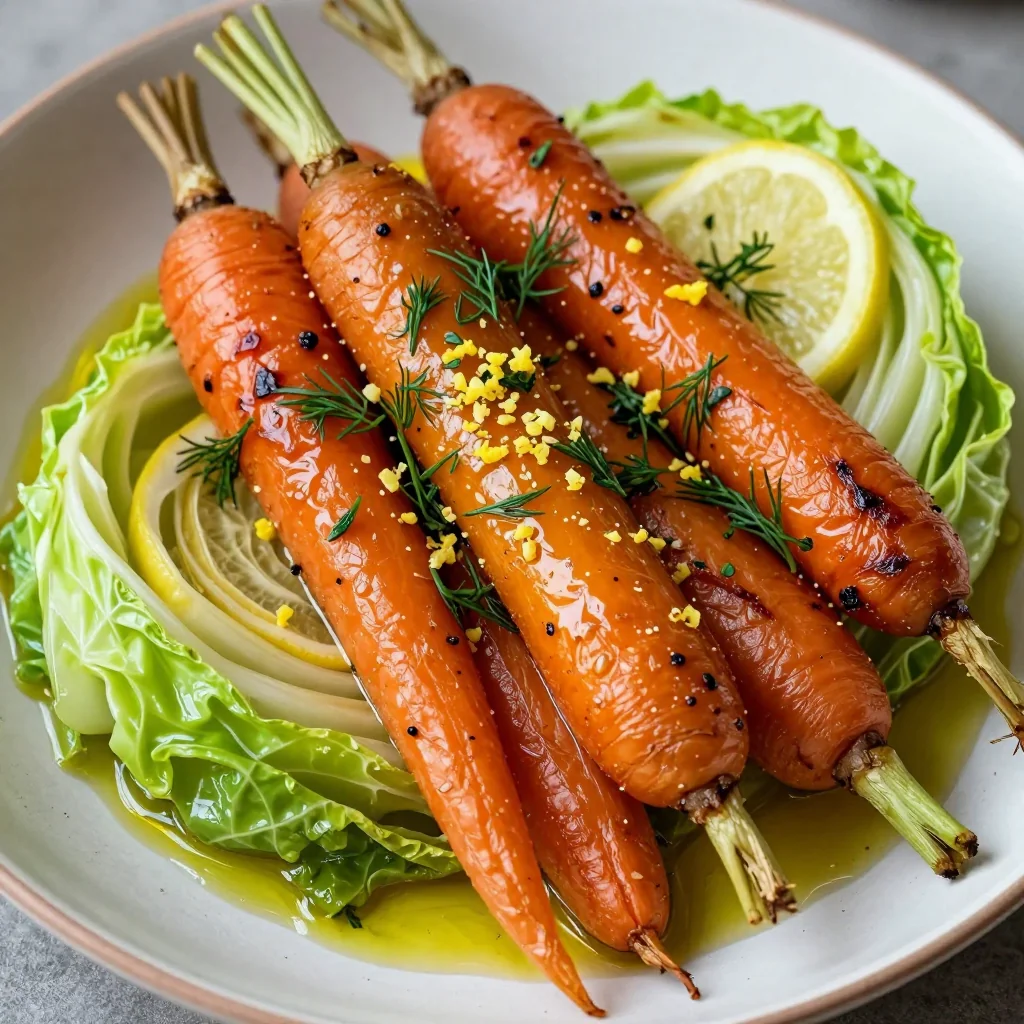 slow cooker lemon roasted cabbage and carrots for light winter meals