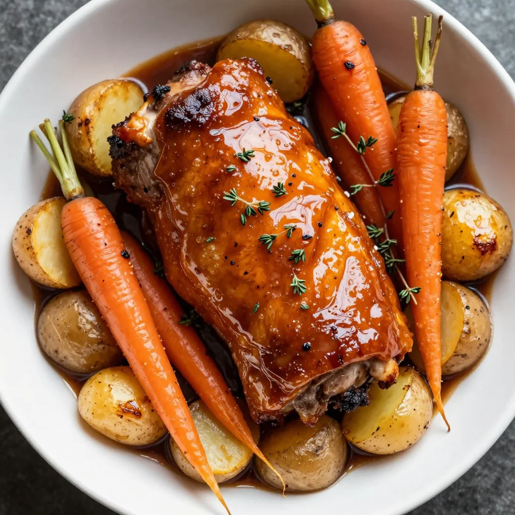 slow cooker orangeglazed pork loin with root vegetables for dinner