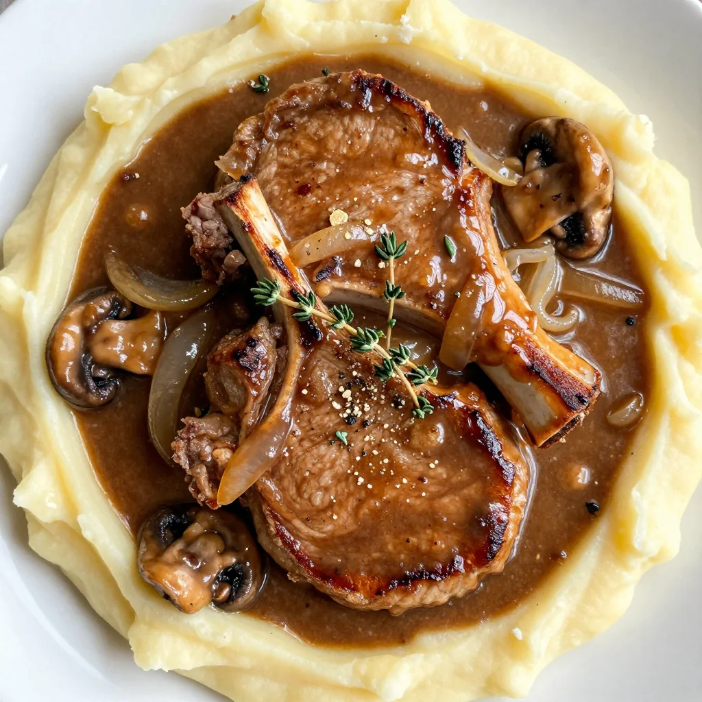 Slow-Cooker Smothered Pork Chops with Gravy