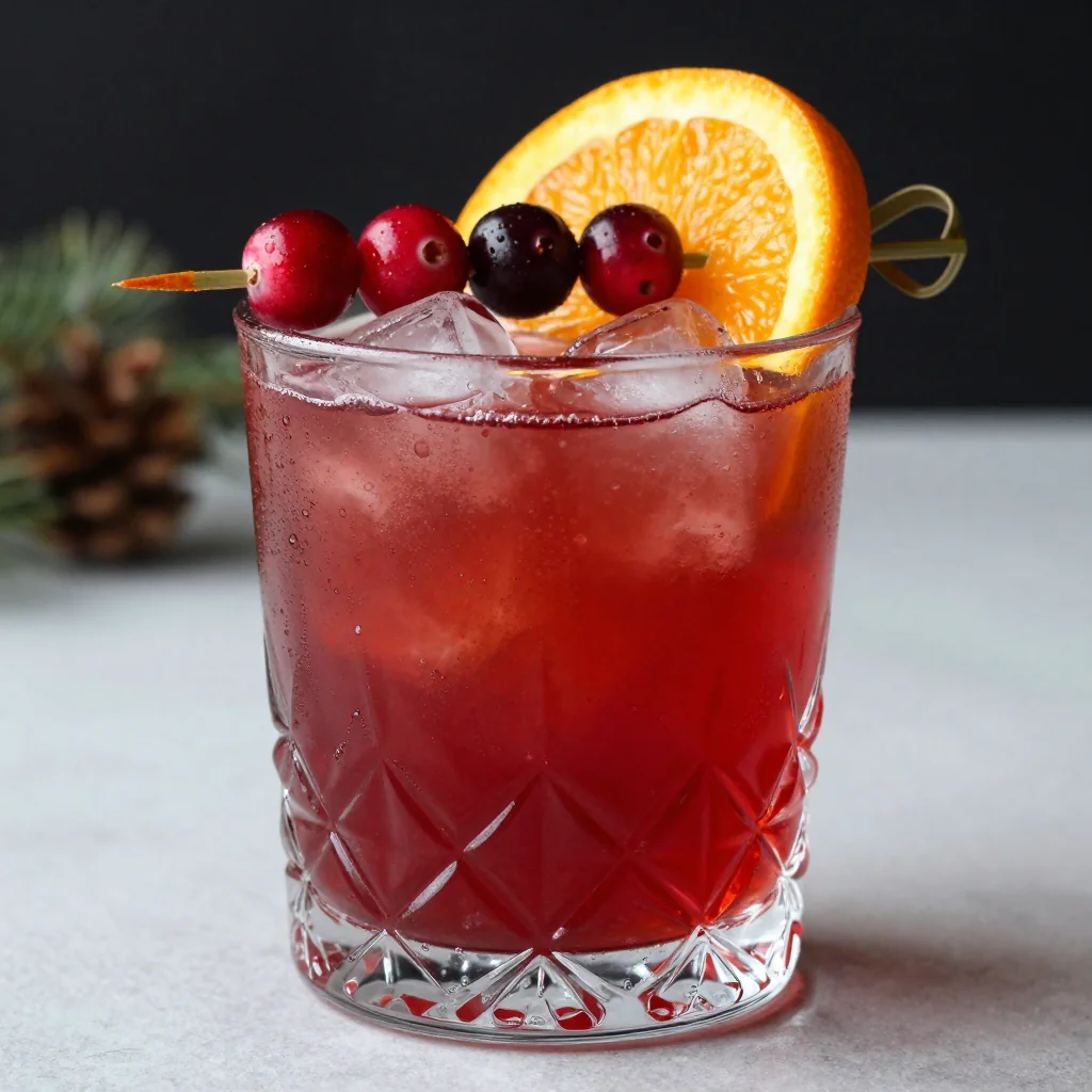 spiced orange and cranberry cocktail for new year’s eve celebrations