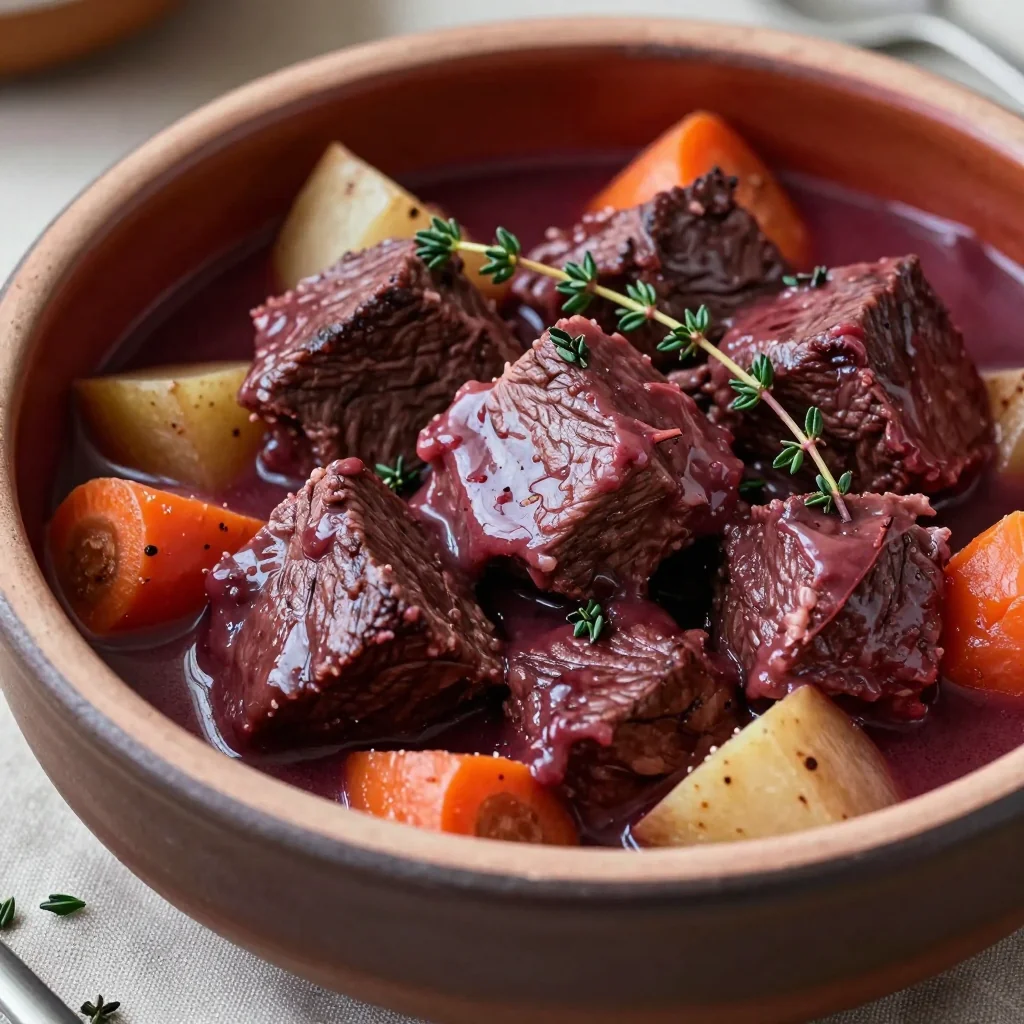 tender beef bourguignon with root vegetables for warm winter suppers