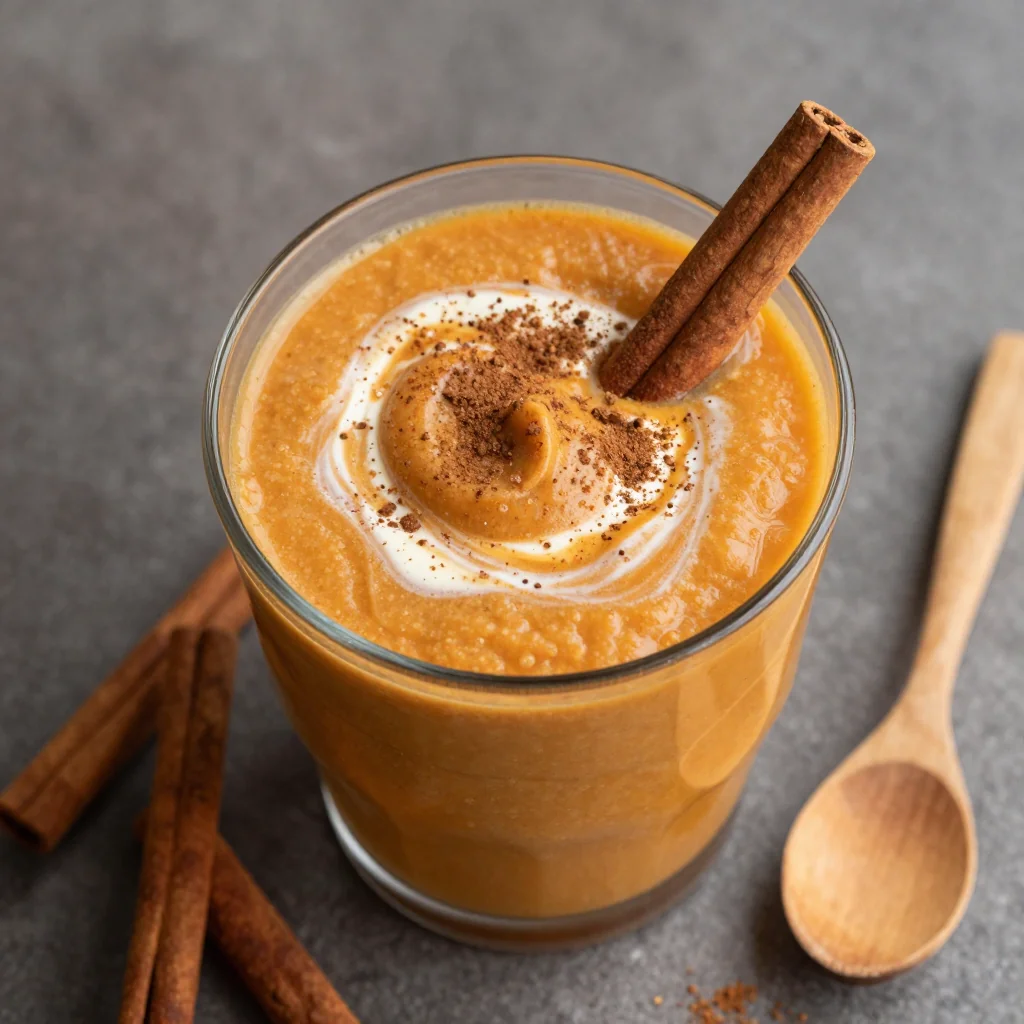 Vegan Creamy Sweet Potato Smoothie with Cinnamon