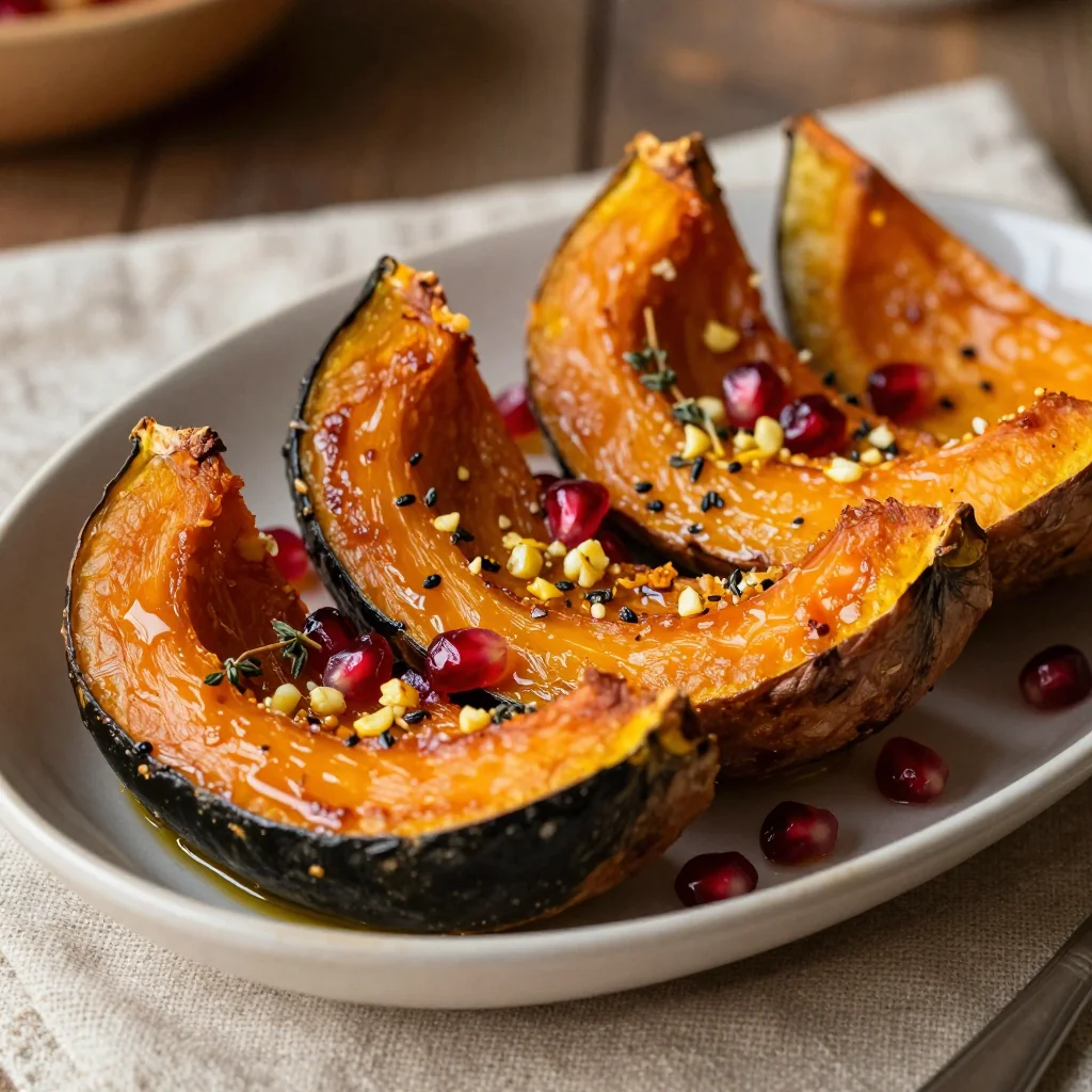 warm garlic roasted winter squash and sweet potatoes for clean eating