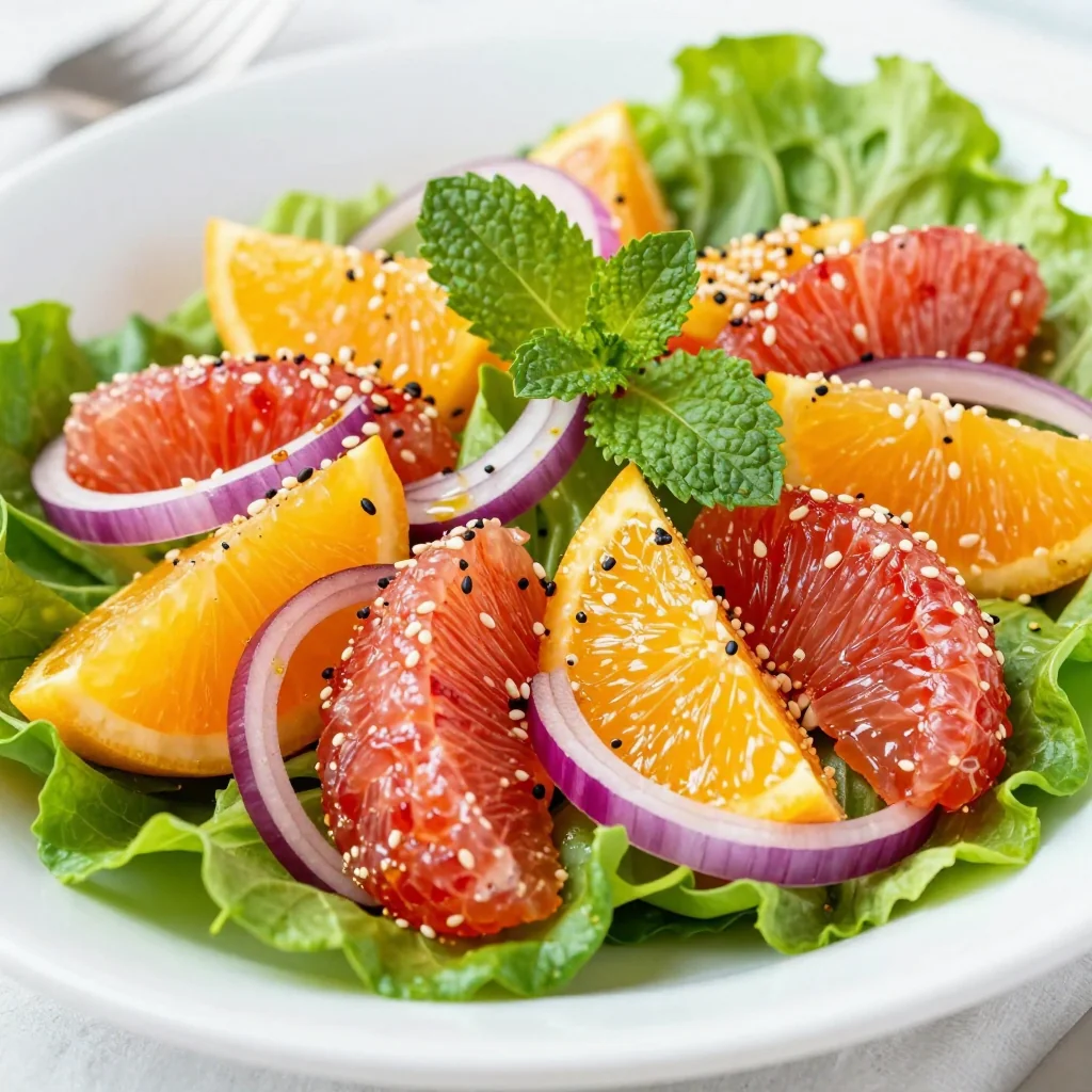 warm ginger citrus salad with oranges and grapefruit for new year reset