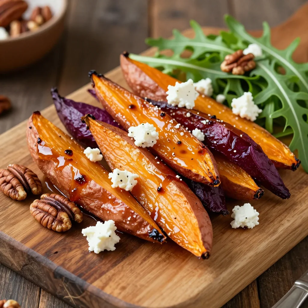 warm roasted sweet potato and beet salad for healthy january evenings
