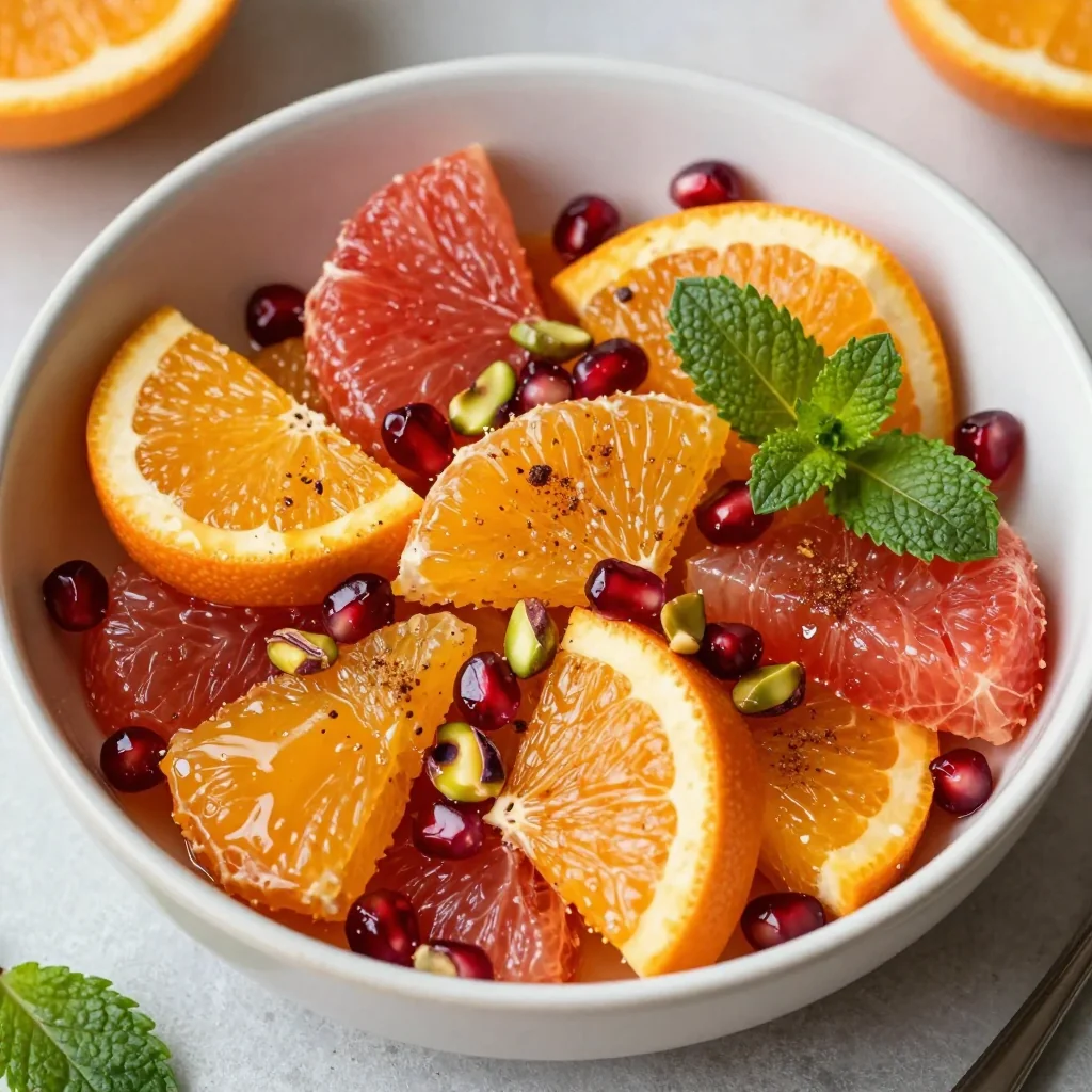 warm spiced citrus salad with oranges and grapefruit for detox meals