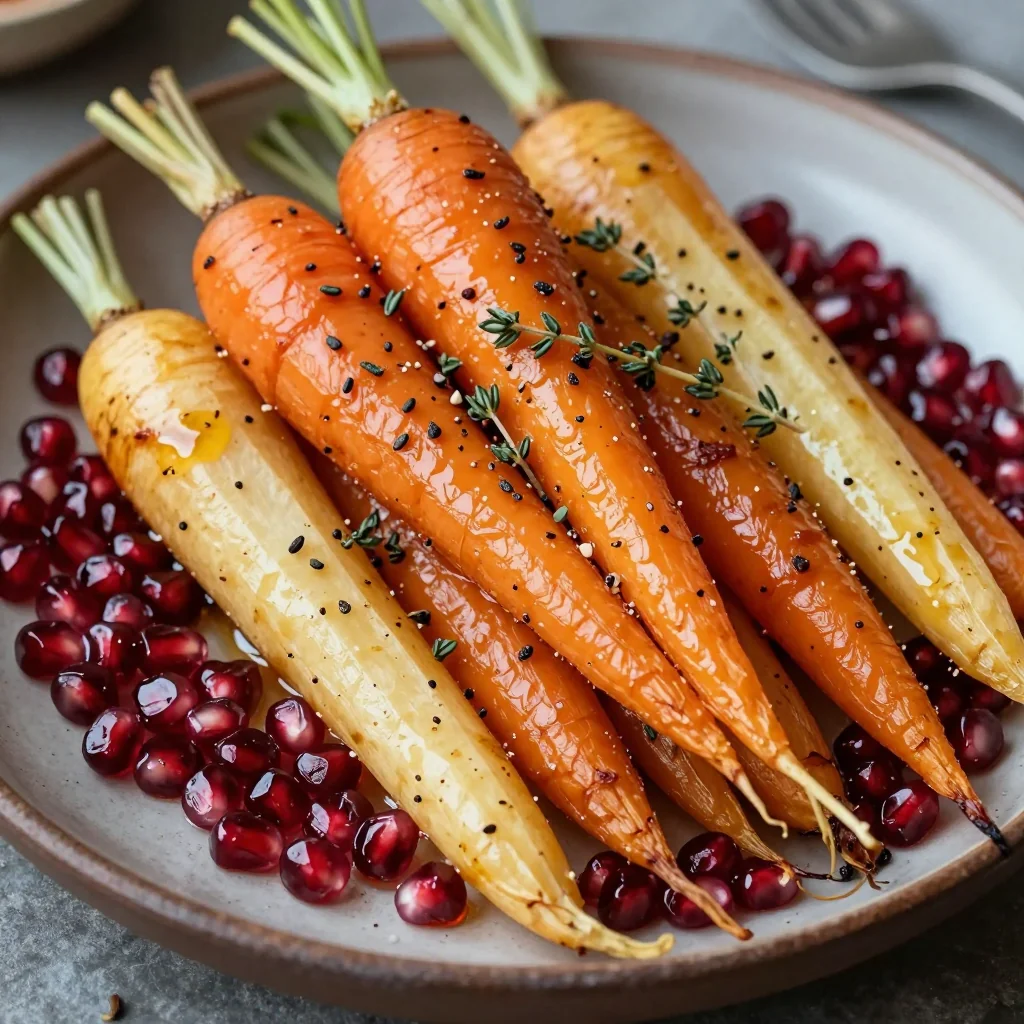 warm spiced lemon garlic roasted carrots and parsnips for dinners