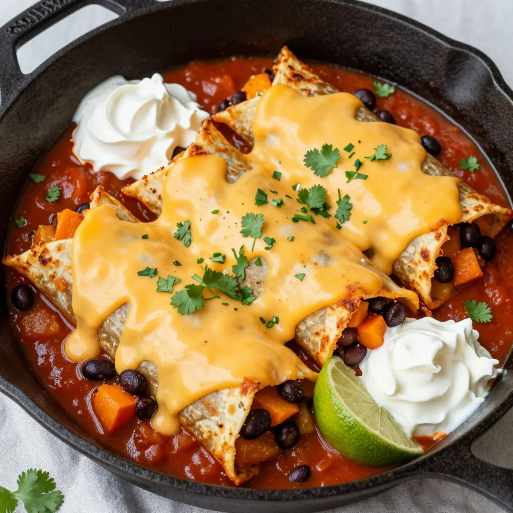 warm sweet potato and black bean enchiladas for familyfriendly dinners