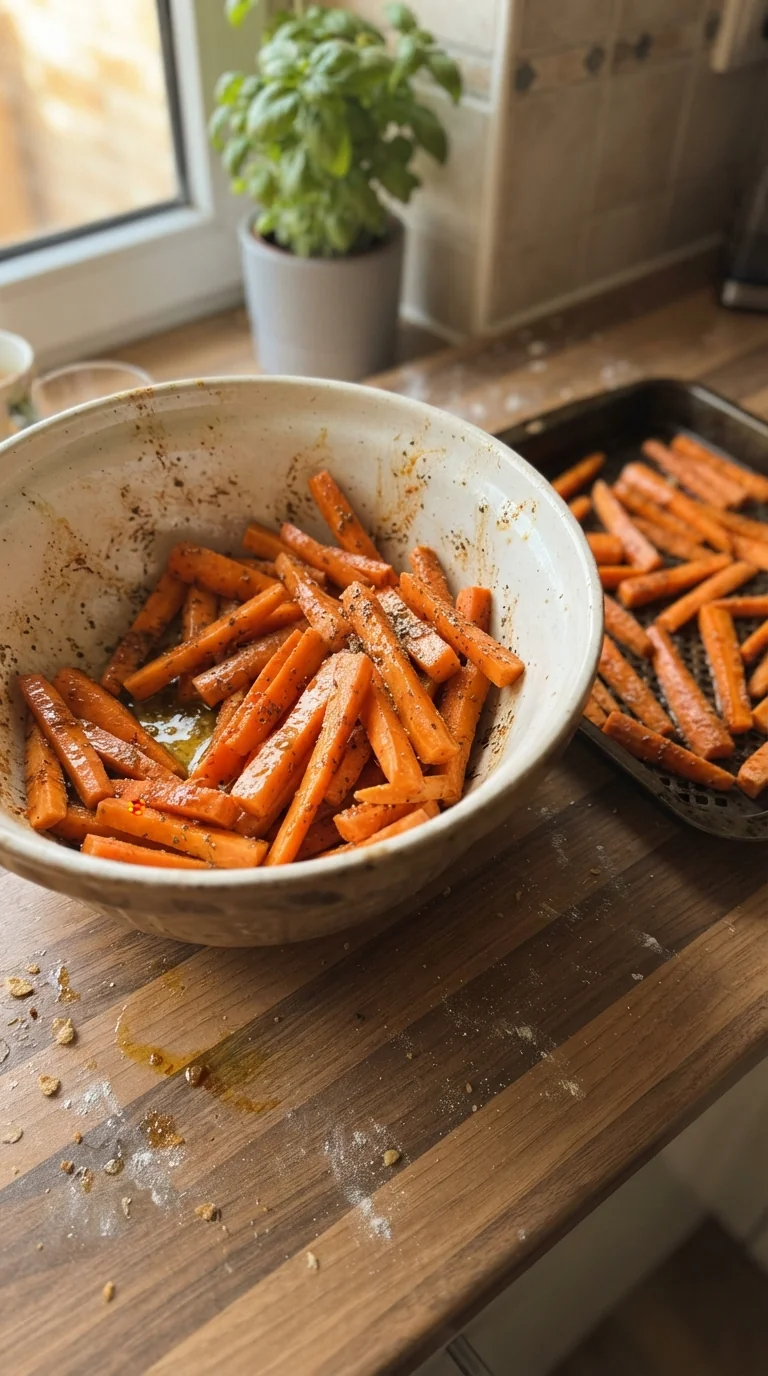 Step-by-step cooking of Crispy Air Fryer Carrot Fries
