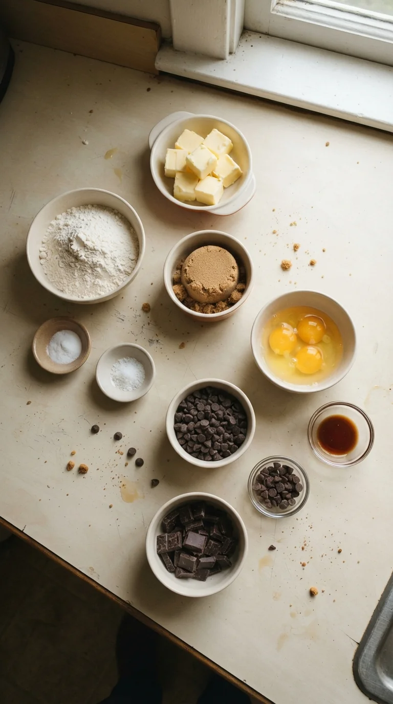 Ingredients for Best Chocolate Chip Cookies Recipe