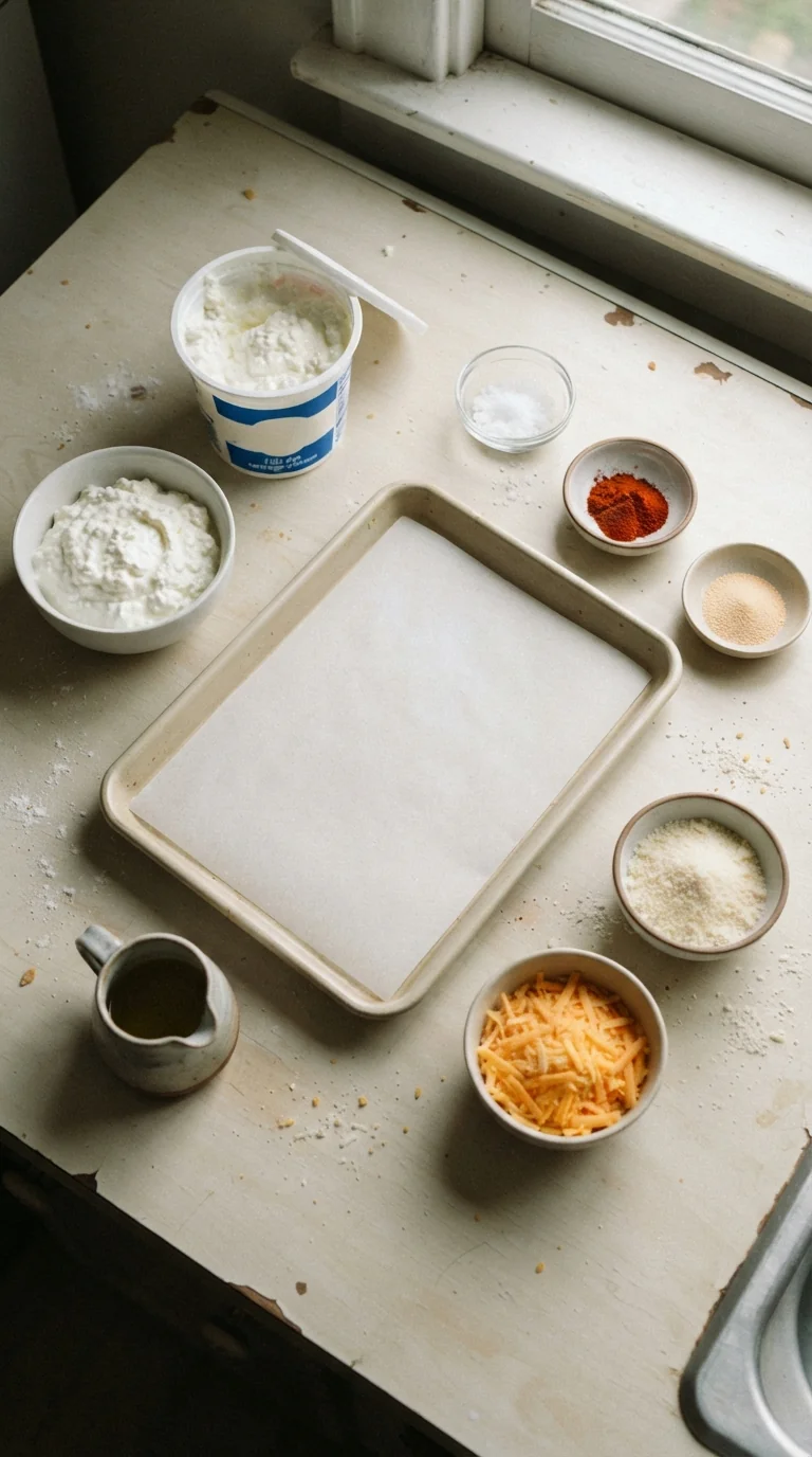 Ingredients for Crispy Cottage Cheese Chips