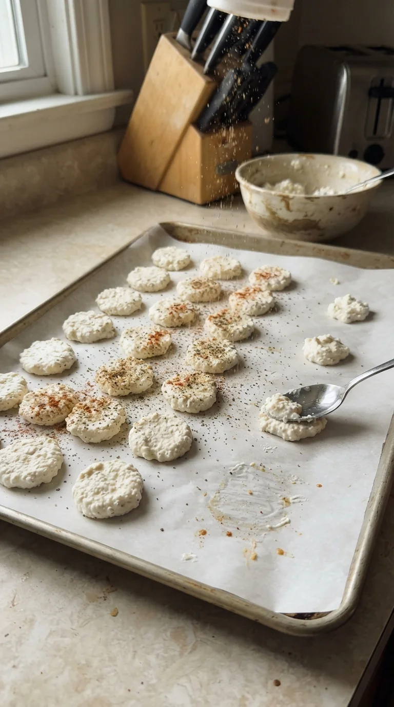 Step-by-step cooking of Crispy Cottage Cheese Chips