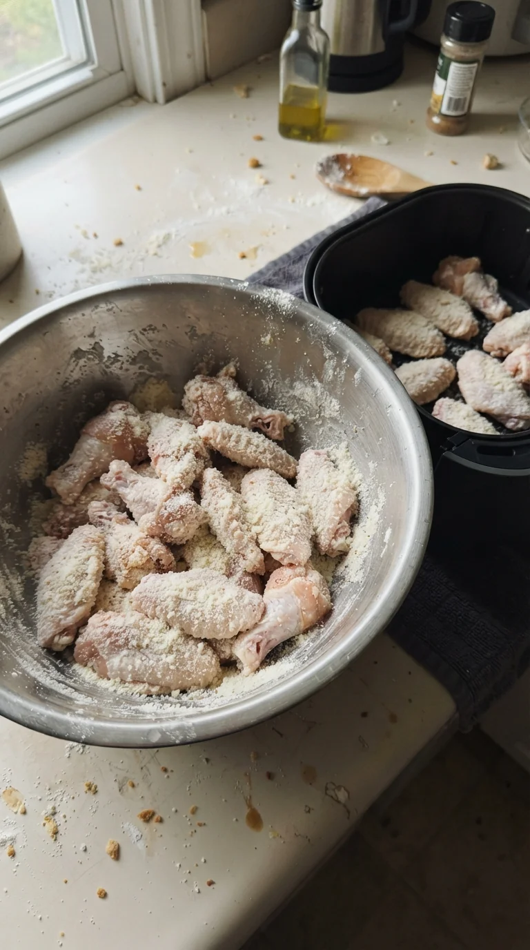 Step-by-step cooking of Crispy Garlic Parmesan Wings