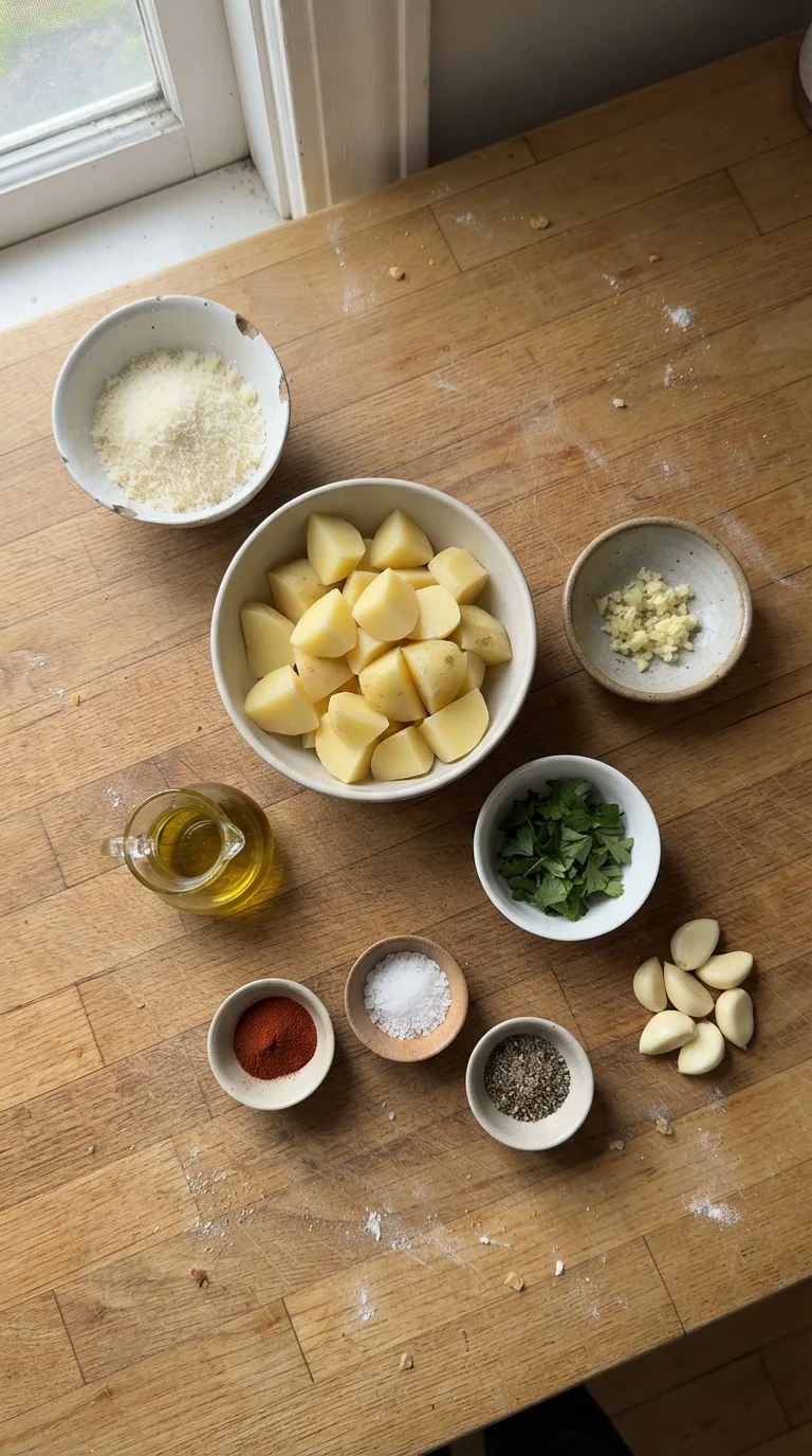 Ingredients for Garlic Potato Pops Recipe