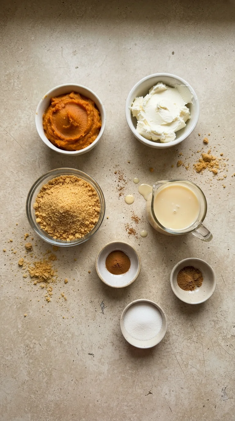 Ingredients for Pumpkin Pie Cheesecake Bars Recipe