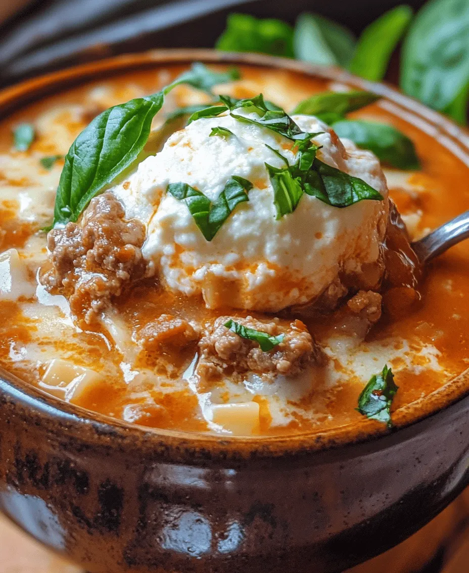 Lasagna soup has gained a devoted following among food enthusiasts and home cooks alike, and it’s easy to see why. This dish combines the rich, comforting flavors of traditional lasagna with the ease and warmth of a hearty soup. It’s a delightful way to enjoy the classic flavors of Italy without the fuss of layering noodles and cheese. Lasagna soup is not just a meal; it’s an experience that brings families together around the dinner table. With its rich flavors and satisfying textures, this dish is perfect for any occasion, from a casual weeknight dinner to a festive gathering.