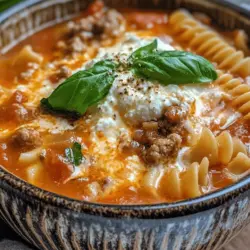 Lasagna soup has gained a devoted following among food enthusiasts and home cooks alike, and it’s easy to see why. This dish combines the rich, comforting flavors of traditional lasagna with the ease and warmth of a hearty soup. It’s a delightful way to enjoy the classic flavors of Italy without the fuss of layering noodles and cheese. Lasagna soup is not just a meal; it’s an experience that brings families together around the dinner table. With its rich flavors and satisfying textures, this dish is perfect for any occasion, from a casual weeknight dinner to a festive gathering.