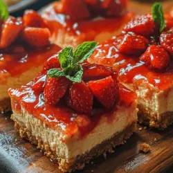 When the summer sun shines bright, there’s nothing quite like a refreshing dessert to cool you down. Enter strawberry cheesecake bars—a delightful treat that combines the rich, creamy indulgence of cheesecake with the bright, fruity flavor of fresh strawberries. These bars have become a favorite among dessert lovers for their perfect balance of sweetness and tartness, making them a popular choice for summer gatherings, picnics, and family celebrations.