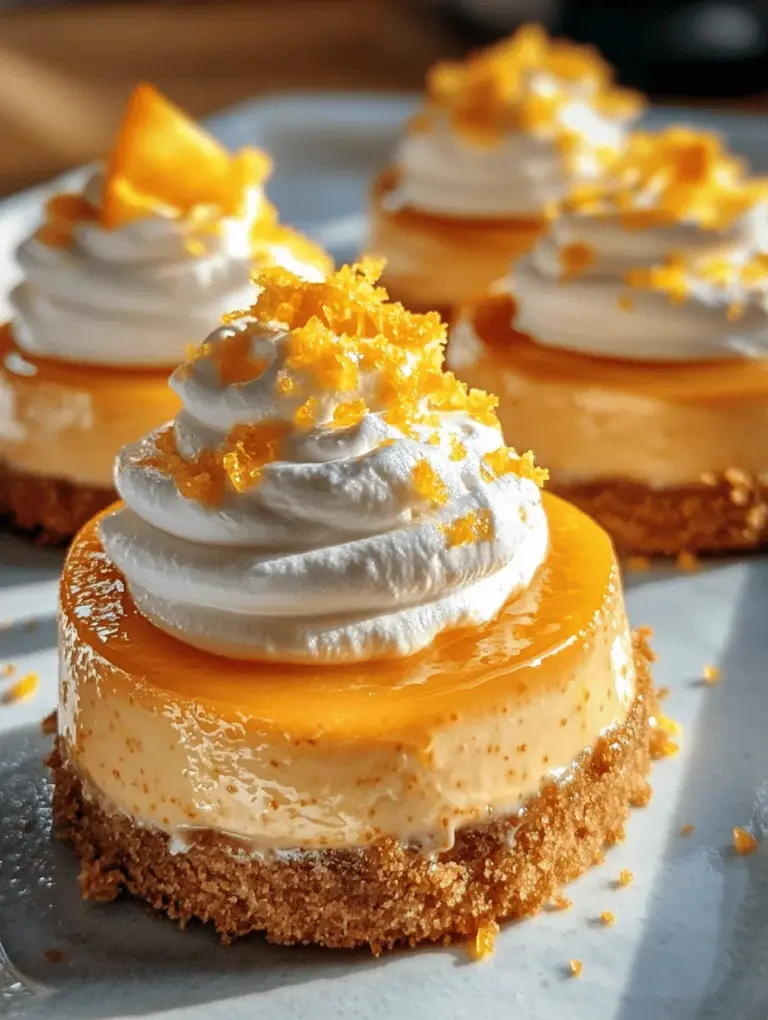 Mini cheesecakes have become a beloved dessert choice for many, capturing hearts and taste buds with their creamy textures and endless flavor possibilities. Their bite-sized nature makes them incredibly appealing, allowing everyone to indulge in a sweet treat without the guilt of a full slice. Among the many flavors that tantalize dessert lovers, the classic Orange Creamsicle stands out, evoking a sense of nostalgia that takes many back to warm summer days filled with the sweet, citrusy delight of orange popsicles.