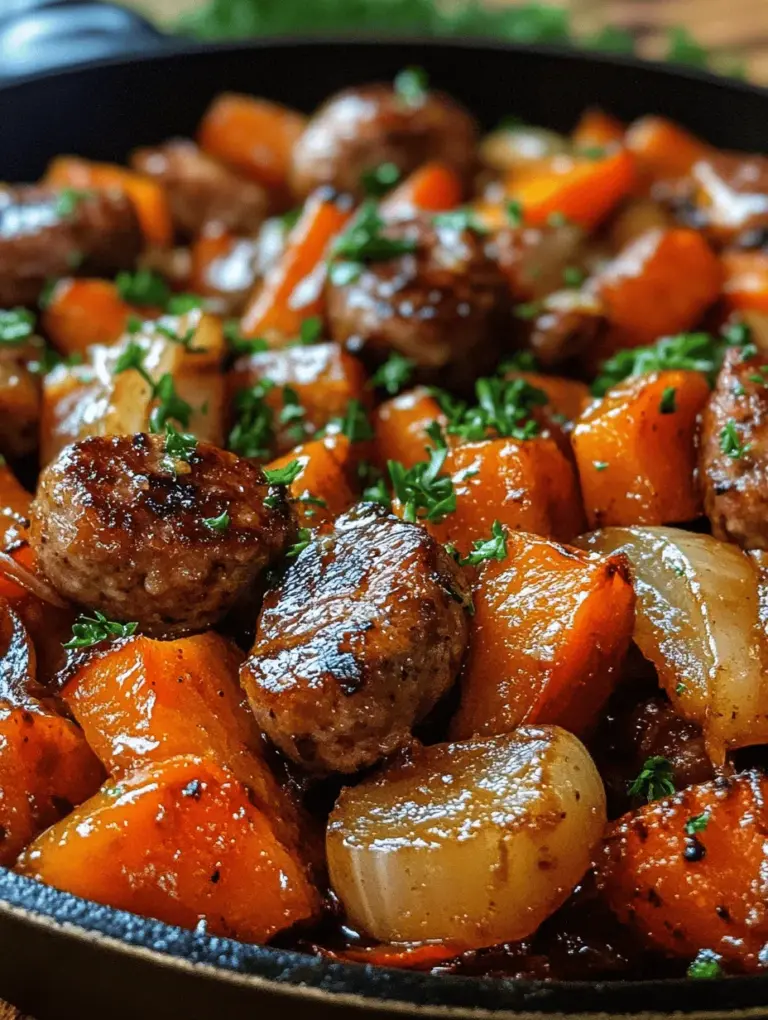 Are you looking for a dish that is not only delicious but also nutritious and versatile enough to suit any occasion? Look no further than the Sizzling Sweet Potato Sausage Delight. This vibrant and hearty recipe combines the natural sweetness of roasted sweet potatoes with the savory goodness of sausage, resulting in a delightful meal that can be enjoyed at family dinners, gatherings with friends, or even as a part of your weekly meal prep.