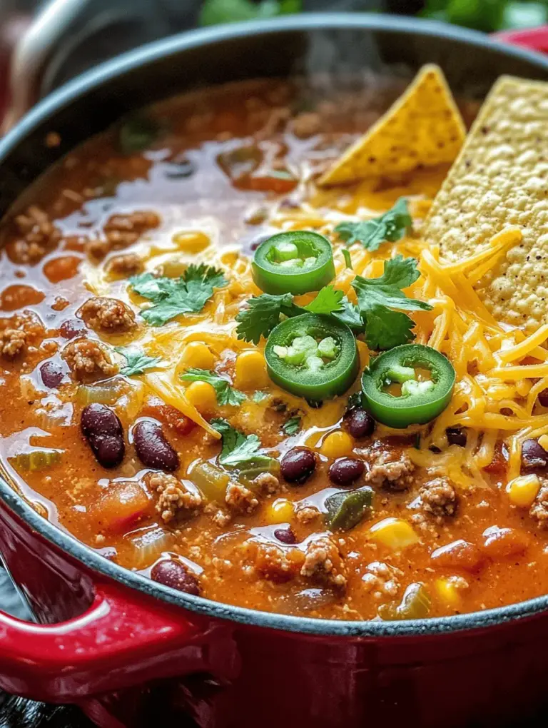 Taco Fiesta Soup is not just another soup; it’s a vibrant culinary experience that brings together the unforgettable flavors of a taco in a comforting, hearty bowl. This dish has gained immense popularity as a family-friendly option, making it an excellent choice for gatherings, game nights, or simply cozy evenings at home. Each spoonful is packed with zest and warmth, inviting you to savor the delightful blend of spices, beans, and fresh vegetables that come together to create a dish that feels like a fiesta in your mouth.