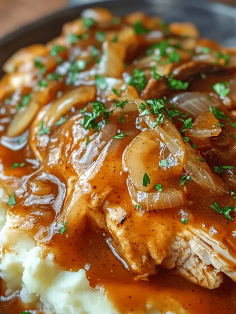 Slow-cooked meals, such as this comforting chicken and gravy dish, are more than just a convenience; they are an experience. Cooking in a crockpot allows the ingredients to meld together, creating a symphony of flavors that are both rich and satisfying. The magic happens over several hours, resulting in tender, juicy chicken that practically falls apart at the touch of a fork. For busy households, this means that dinner can be ready when you are, allowing for more time spent together at the dinner table rather than in the kitchen.