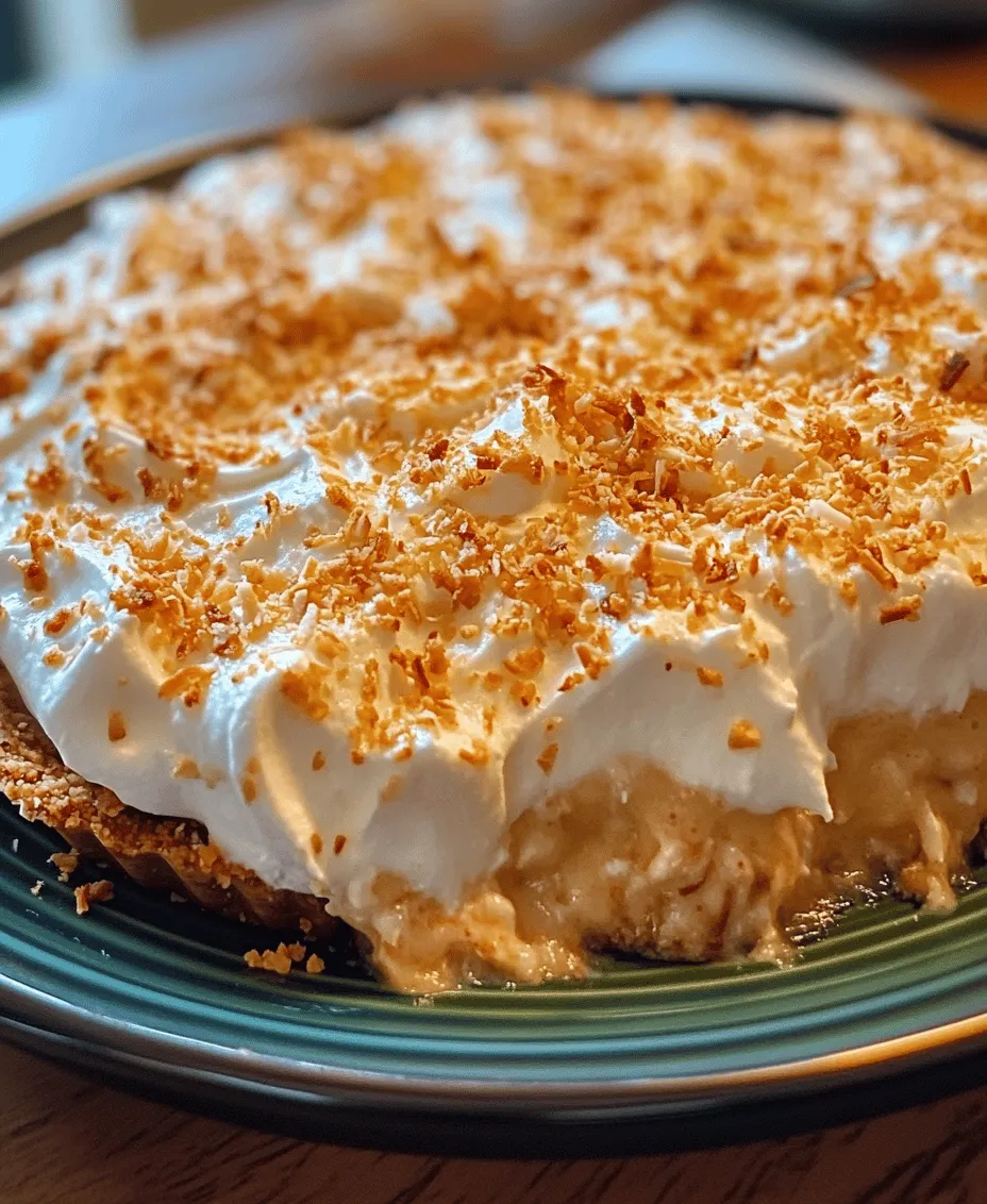 Coconut cream pie is a classic dessert that has graced the tables of American households for generations. Its luscious, creamy filling and flaky crust create a delightful contrast that has made it a favorite among dessert lovers of all ages. This beloved treat is not just a dessert; it's a nostalgic experience that often brings back fond memories of family gatherings, celebrations, and the comforting warmth of Grandma's kitchen. Today, we're diving into Grandma’s Irresistible Coconut Cream Pie recipe, a time-honored favorite that boasts an incredibly creamy texture and the unmistakable flavor of coconut.