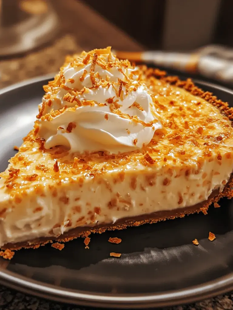 Coconut cream pie is a classic dessert that has graced the tables of American households for generations. Its luscious, creamy filling and flaky crust create a delightful contrast that has made it a favorite among dessert lovers of all ages. This beloved treat is not just a dessert; it's a nostalgic experience that often brings back fond memories of family gatherings, celebrations, and the comforting warmth of Grandma's kitchen. Today, we're diving into Grandma’s Irresistible Coconut Cream Pie recipe, a time-honored favorite that boasts an incredibly creamy texture and the unmistakable flavor of coconut.