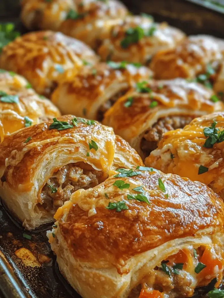 If you’re on the lookout for a crowd-pleasing appetizer or a comforting snack, look no further than our Sausage, Rotel & Cream Cheese Crescent Rolls. This delightful recipe marries savory sausage with the creamy richness of cream cheese, all nestled in a flaky crescent roll dough. The addition of Rotel diced tomatoes with green chilies brings a zesty kick that elevates the flavor profile, making these rolls a perfect choice for any gathering, be it a festive party or a cozy family get-together.