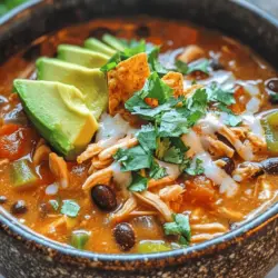 When the temperatures drop and the desire for comfort food sets in, there’s nothing quite as satisfying as a steaming bowl of Hearty Chicken Tortilla Soup. This dish, brimming with flavor, warmth, and a delightful mix of textures, is a staple in many households, providing both nourishment and a sense of home. Whether enjoyed on a chilly evening or served at a gathering with friends and family, Chicken Tortilla Soup embodies the essence of hearty meals that bring people together.