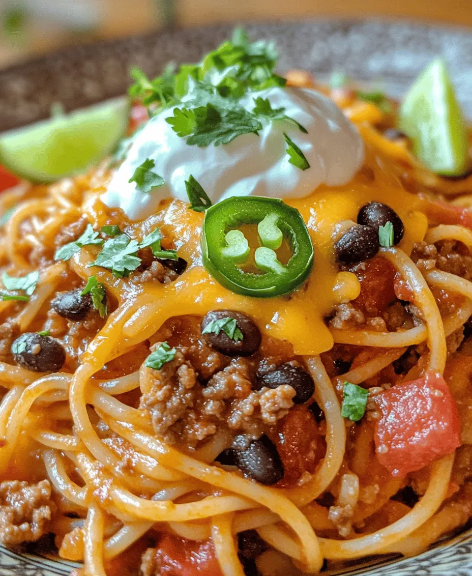 In the fast-paced world we live in, finding time to prepare a delicious and nutritious meal can often feel like a daunting task. Enter One-Pot Taco Spaghetti — a dish that marries the comforting essence of spaghetti with the zesty flavors of taco night. This recipe not only delights your taste buds but also simplifies your cooking experience, making it an ideal choice for busy families and individuals alike. With its savory combination of seasoned meat, vibrant vegetables, and gooey cheese, this dish promises to be a hit at the dinner table.