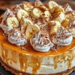When it comes to desserts that leave a lasting impression, few can rival the decadence of a banana cream cheesecake topped with a luscious Bavarian cream. This indulgent treat combines the creamy richness of traditional cheesecake with the light, airy texture of Bavarian cream, all while infusing the delightful flavor of ripe bananas. Perfect for special occasions, family gatherings, or any celebration where you want to impress, this dessert not only looks stunning but also tantalizes the taste buds with every bite.