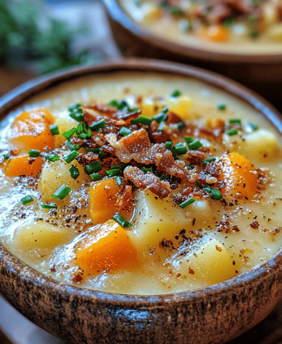 German cuisine is renowned for its hearty and comforting dishes, often characterized by rich flavors and wholesome ingredients. Among the many traditional dishes that epitomize this culinary heritage, <strong>Hearty German Potato Soup</strong> stands out as a quintessential comfort food. This classic recipe, cherished across Germany, is not only satisfying but also embodies the warmth and hospitality associated with German cooking.” /></p>
</p>
<h3>The Blending Process: Tips for Achieving the Desired Consistency</h3>
</p>
<p>Once your Hearty German Potato Soup has simmered to perfection, the next critical step is to achieve the right texture. Blending the soup can transform it from a chunky mixture to a smooth, creamy delight. Here are some tips to help you through the blending process:</p>
</p>
<p>1. <strong>Choosing Your Blender</strong>: You can use either an immersion blender or a traditional countertop blender. An immersion blender is convenient for this recipe, as it allows you to blend the soup directly in the pot, minimizing mess. If using a countertop blender, let the soup cool slightly before blending in batches to avoid steam buildup that could cause the lid to pop off.</p>
</p>
<p>2. <strong>Blending in Batches</strong>: If using a countertop blender, fill the blender jar only halfway to ensure safe blending. Always start on a low setting to avoid splattering. Blend until you reach your desired consistency—some prefer a completely smooth soup, while others enjoy a bit of chunkiness for texture.</p>
</p>
<p>3. <strong>Adjusting Consistency</strong>: If the soup is too thick after blending, you can add a little vegetable or chicken broth to loosen it up. Conversely, if it’s too thin, you can simmer it for a few more minutes to allow some of the liquid to evaporate.</p>
</p>
<p>4. <strong>Final Touches</strong>: After blending, return the soup to the pot and stir in any additional ingredients like cream or seasonings. This is also the perfect time to taste and adjust the seasoning if needed.</p>
</p>
<h3>Final Seasoning and Serving Suggestions</h3>
</p>
<p>Once you have achieved the desired consistency, it’s time to finalize the seasoning of your soup. Taste the soup and add salt and pepper as needed. A dash of smoked paprika or a sprinkle of fresh herbs such as chives or parsley can enhance the flavor profile, giving your soup an extra touch of freshness.</p>
</p>
<p>When serving your Hearty German Potato Soup, consider the following suggestions:</p>
</p>
<p>– <strong>Garnishing</strong>: A swirl of cream or a dollop of sour cream adds richness and visual appeal. Top with crispy bacon bits or sautéed onions for extra crunch and flavor.</p>
</p>
<p>– <strong>Serving Temperature</strong>: Serve the soup hot in warmed bowls. This ensures that it retains its heat longer, making for a more enjoyable dining experience.</p>
</p>
<h3>Nutritional Value of Hearty German Potato Soup</h3>
</p>
<p>Understanding the nutritional profile of your Hearty German Potato Soup can enhance your appreciation for this dish. Here’s a breakdown of the health benefits of the main ingredients:</p>
</p>
<h4>Potatoes as a Source of Carbohydrates and Fiber</h4>
</p>
<p>Potatoes are a staple ingredient in this recipe, providing not only sustenance but also health benefits. They are a great source of complex carbohydrates, which provide energy and help regulate blood sugar levels. Additionally, potatoes are high in dietary fiber, which promotes digestive health and aids in maintaining a healthy weight.</p>
</p>
<h4>The Nutritional Profile of Carrots and Celery</h4>
</p>
<p>Carrots and celery are important components of this soup, adding both flavor and nutrition. Carrots are rich in beta-carotene, which the body converts to vitamin A, essential for eye health. They also provide antioxidants and fiber. Celery, on the other hand, is low in calories and high in water content, making it a great addition to any dish. It contains several vitamins and minerals, including vitamin K and potassium, contributing to overall health.</p>
</p>
<h4>Understanding the Caloric Content from Cream and Bacon</h4>
</p>
<p>While cream and bacon add delicious richness to the soup, they also increase the caloric content. A cup of heavy cream can add a significant number of calories, so if you’re watching your intake, consider using half-and-half or a plant-based alternative. Bacon, while flavorful, is high in saturated fats and sodium, so using it sparingly or opting for turkey bacon can be healthier choices.</p>
</p>
<h4>Discussing Potential Adjustments for Dietary Needs</h4>
</p>
<p>For those seeking a vegan version of this soup, you can easily adapt the recipe by omitting the bacon and cream. Instead, use a plant-based cream alternative, such as coconut cream or cashew cream, which can provide a similar texture and richness. Ensure you use vegetable broth instead of chicken broth and consider adding nutritional yeast for a cheesy flavor without dairy.</p>
</p>
<h3>Cultural Significance of German Potato Soup</h3>
</p>
<p>The Hearty German Potato Soup is not just a dish; it carries historical significance within German cuisine.</p>
</p>
<h4>Historical Context of Potato Soup in German Cuisine</h4>
</p>
<p>Potato soup has deep roots in German history, tracing back to times when potatoes were introduced to Europe in the 18th century. Initially viewed with skepticism, they quickly became a staple ingredient due to their versatility and ability to sustain families through harsh winters. This soup embodies the resourcefulness and comfort that German cooking is known for.</p>
</p>
<h4>Variations of the Recipe Across Different Regions in Germany</h4>
</p>
<p>Germany has a rich tapestry of regional cuisines, and potato soup is no exception. For example, in Bavaria, the soup might be enriched with local spices and herbs, whereas in the North, you might find it made with fish stock. Each region brings its unique flair, making the dish a wonderful representation of German culinary diversity.</p>
</p>
<h4>The Soup’s Place in Traditional German Gatherings and Celebrations</h4>
</p>
<p>Hearty German Potato Soup is often served at family gatherings and celebrations, especially during the colder months. It symbolizes warmth and togetherness, making it an ideal dish for sharing among family and friends. Whether at Oktoberfest or a cozy family dinner, this soup holds a cherished place in German hospitality.</p>
</p>
<h3>Serving Suggestions and Pairings</h3>
</p>
<p>To elevate your dining experience, consider these accompanying options when serving your Hearty German Potato Soup:</p>
</p>
<h4>Ideal Accompaniments to Enhance the Meal</h4>
</p>
<p>– <strong>Bread Options</strong>: A slice of crusty bread or a warm pretzel is the perfect side to accompany your soup. The bread can be used to soak up the delicious broth, making each bite more satisfying.</p>
</p>
<p>– <strong>Suggested Salads or Side Dishes</strong>: A simple green salad with a tangy vinaigrette can balance the richness of the soup. Consider a potato salad with a mustard dressing for a complementary flavor profile.</p>
</p>
<h4>Seasonal Variations: How to Adjust the Recipe for Different Times of the Year</h4>
</p>
<p>This recipe can be easily adjusted according to the season. In the fall, consider adding roasted pumpkin or butternut squash for a seasonal twist. In the spring, fresh herbs like dill or parsley can be added for a burst of freshness. Each variation keeps the essence of the original recipe while introducing new flavors.</p>
</p>
<h3>Conclusion</h3>
</p>
<p>Hearty German Potato Soup is a comforting and nutritious dish that invites you to experience a taste of German tradition. Its rich flavors, coupled with the wholesome ingredients, make it a satisfying meal for any occasion. Whether you prepare it for a family dinner or a festive gathering, this soup is sure to warm both hearts and bellies.</p>
</p>
<p>We encourage you to try this recipe and share it with your loved ones. Cooking is not just about creating meals; it’s about fostering connections and creating memories. With every bowl of Hearty German Potato Soup, you embrace the joy of cooking and the warmth of sharing a meal with family and friends. Enjoy the process, savor each bite, and celebrate the rich history behind this beloved dish.</p>
</div>
