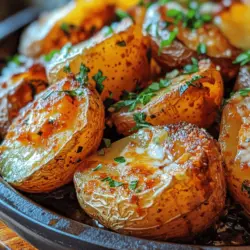 Baked garlic butter potatoes are the epitome of comfort food that perfectly complements a wide array of meals. Whether served alongside a hearty roast, grilled chicken, or a simple salad, these potatoes bring warmth and flavor to any dining table. Their appeal lies not only in their taste but also in their simplicity and versatility. This recipe is accessible to both novice and experienced home cooks, making it a go-to choice for anyone looking to elevate their meal without spending hours in the kitchen.