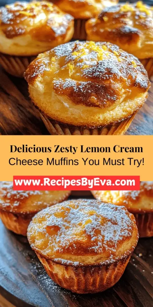 Discover the bliss of baking with these Zesty Lemon Cream Cheese Muffins! Bursting with bright lemon flavor and a creamy texture, these muffins make for the perfect treat at brunch, afternoon tea, or as a delightful snack. With easy-to-follow steps, you'll learn how to create fluffy muffins that balance tartness with sweetness. Enjoy the health benefits of lemon while indulging in a delicious dessert that will impress anyone you share it with. Dive into this zesty recipe and elevate your baking game!