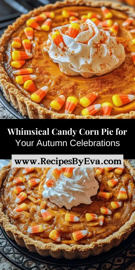 Get ready to embrace the spirit of fall with Candy Corn Pie, a delightful fusion of nostalgia and seasonal flavors! This whimsical dessert features a creamy pumpkin filling infused with sweet candy corn, making it perfect for Halloween and autumn gatherings. Easy to prepare for bakers of all levels, it will charm guests of all ages. Serve it chilled, topped with whipped cream and extra candy corn for a festive touch! #CandyCornPie #FallDesserts #HalloweenTreats #AutumnRecipes #BakingFun